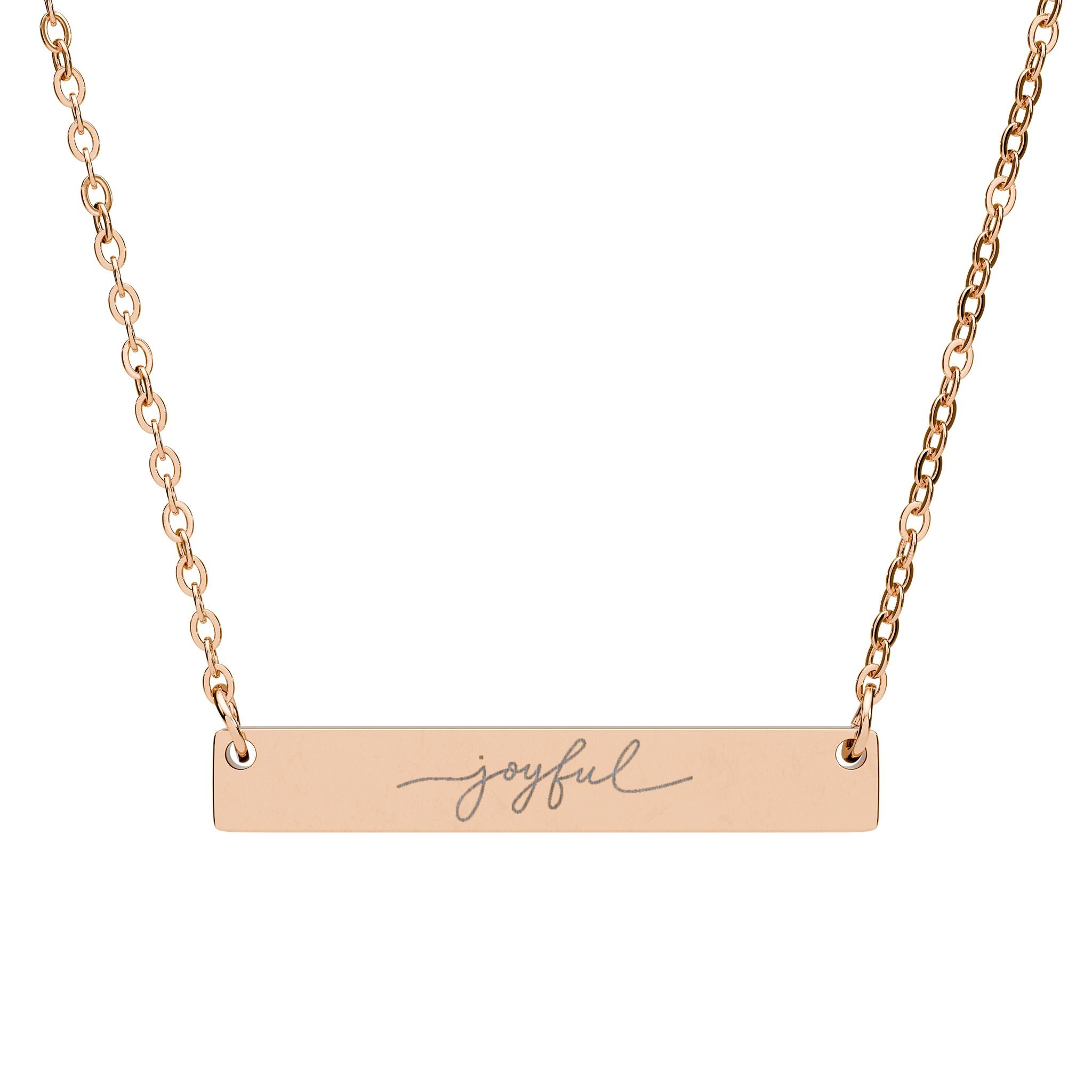 Joyful - Engraved Necklace