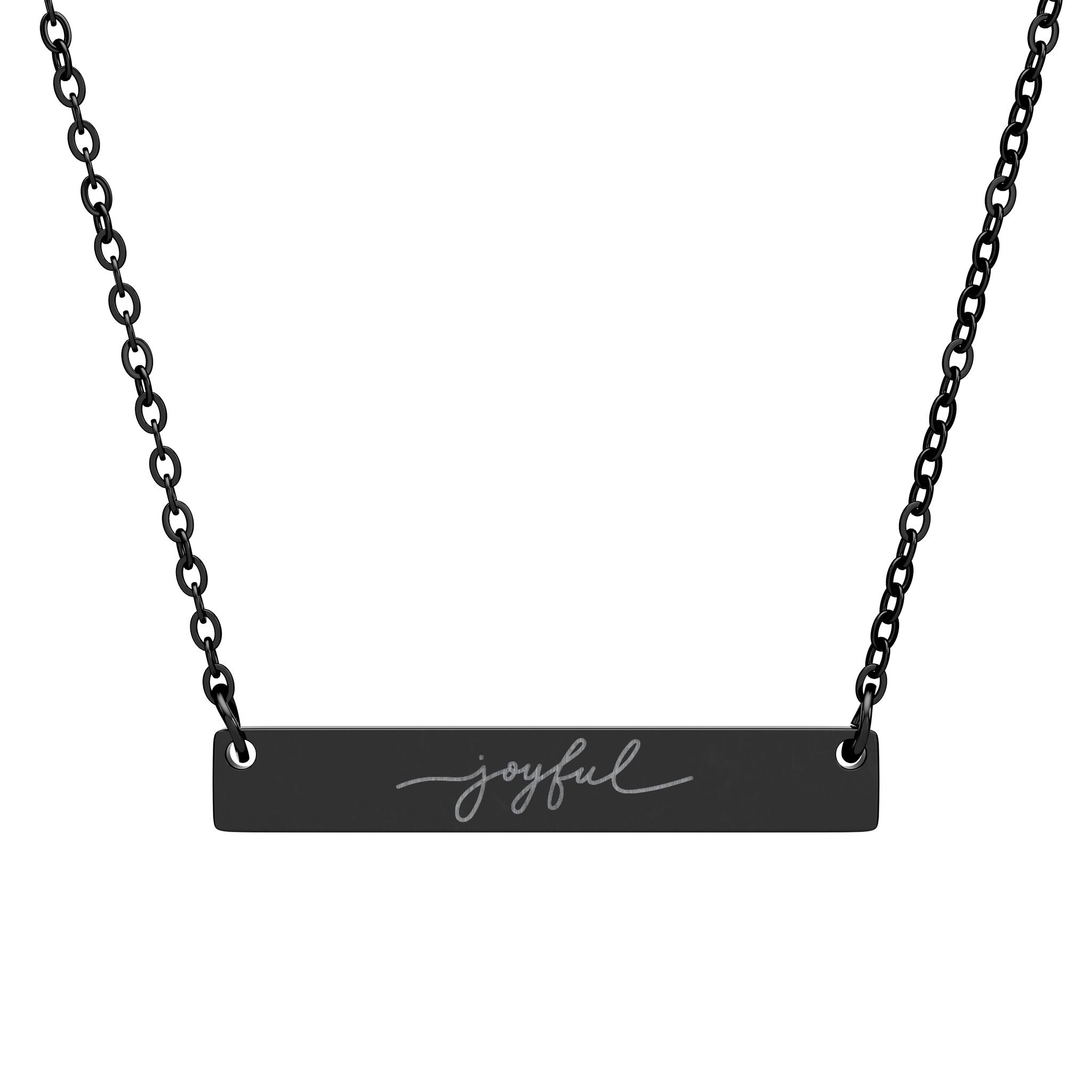 Joyful - Engraved Necklace